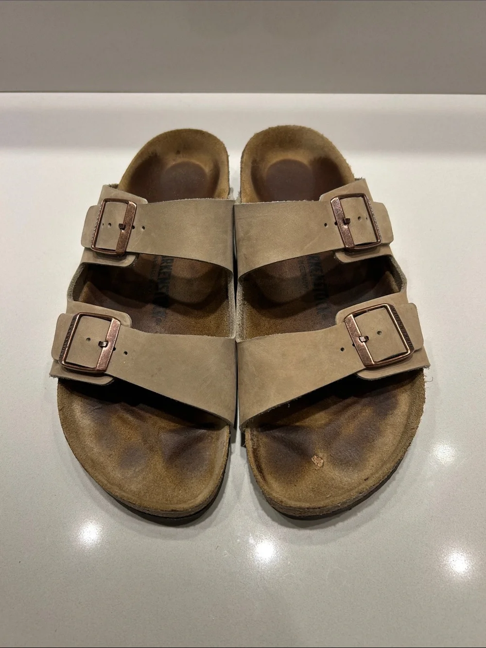 Birkenstock Arizona Nubuck Sandals -Tan size EU 46